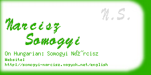 narcisz somogyi business card